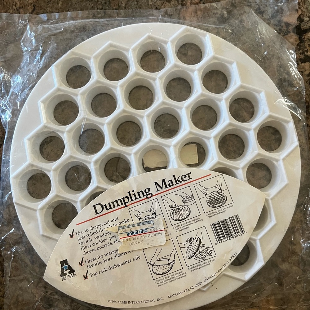 New ACME White Dumpling Maker with Hexagonal Design